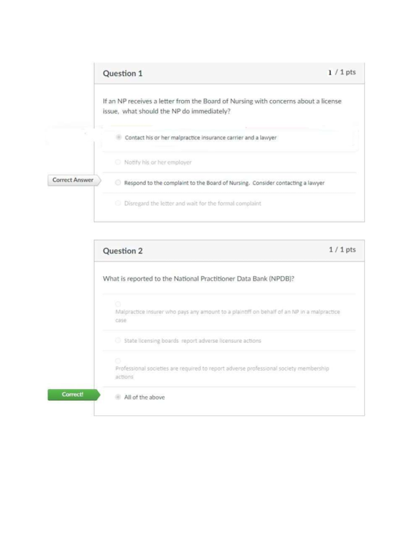 NRNP 6568 Week 2 Knowledge Check - Professional Practices