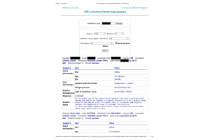 xPRAC 6541 FNP Cumulative Patient Log Summary