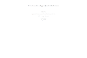 MAT 144 Topic 6 Benchmark - Major Assignment 3; Provisional Accommodation and Transitional Housing for the Homeless Families of Jacksonville