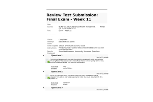 NURS 6512N-34 Week 11 Final Exam