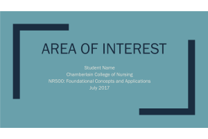 NR 500 Week 5 Assessment 3; Areas of Interest PowerPoint Presentation: