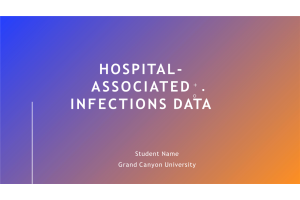 NUR 630 Topic 7 Assignment; Benchmark - Hospital Associated Infections Data