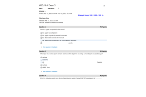 BIOL251 W15 Unit Exam 5 - Results