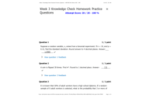 MATH302 Week 3 Knowledge Check Homework Practice QuestionsScore 20 / 20 - 100 %