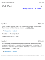 MATH302 Week 3 TestScore 20 / 20 - 100 %