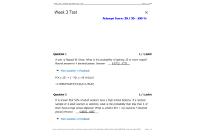 MATH302 Week 3 TestScore 20 / 20 - 100 %