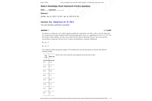 MATH302 Week 6 Knowledge Check Homework Practice QuestionsWinter Session