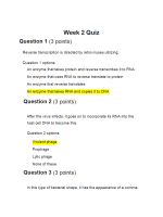 BIOL202 Week 2 Quiz - Score 100%