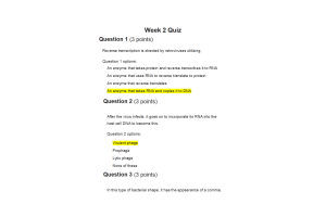 BIOL202 Week 2 Quiz - Score 100%