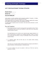 BIOL202 Week 3 Lab 3 Culturing and Aseptic Technique