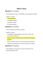 BIOL202 Week 4 Quiz - Score 100%