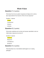 BIOL202 Week 5 Quiz - Score 100%