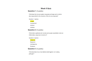 BIOL202 Week 5 Quiz - Score 100%