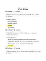 BIOL202 Week 6 Quiz - Score 100%