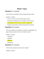 BIOL202 Week 7 Quiz - Score 100%