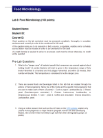 BIOL202 Week 8 Lab 8; Food Microbiology