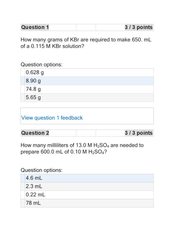 CHEM134 Week 8 Midterm Exam