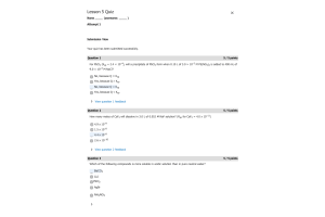 CHEM134 Week 10 Lesson 5 QuizScore 95%