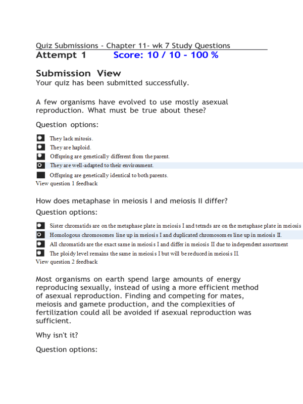 BIOL133 Week 7 Chapter 11 Study Questions