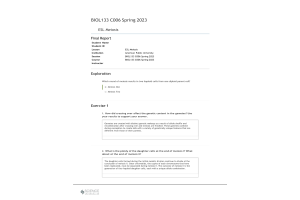 BIOL133 Week 11 Lab Assignment 7 - Meiosis; Exercise