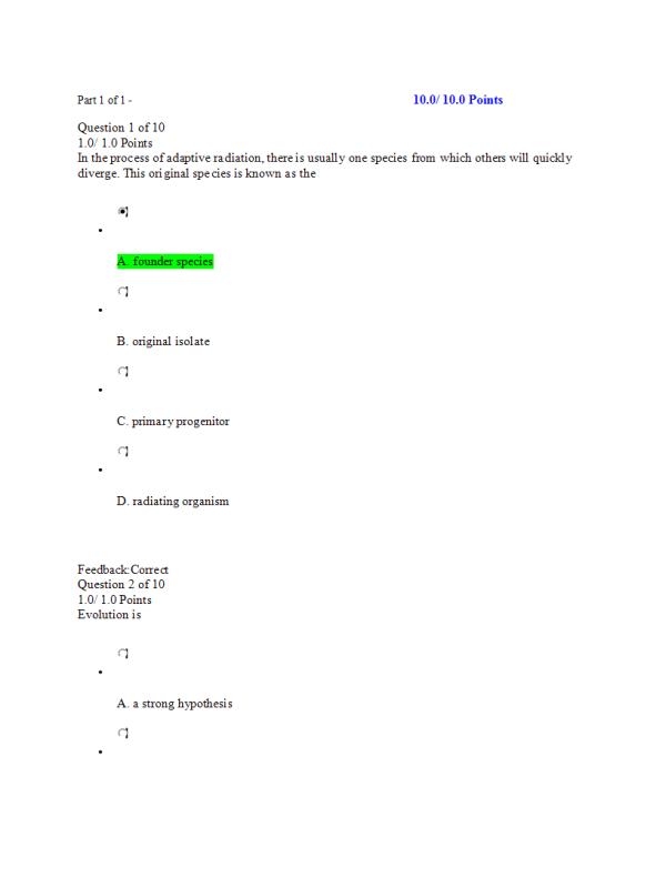 BIOL133 Week 14 Chapter 18 Study Questions