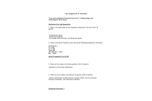 BIOL133 Week 15 Lab Assignment 8 - Evolution