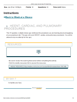 PRAC 6568 Week 4 Quiz; HEENT, Cardiac, and Pulmonary Procedures (Score 10 out of 10 Points)