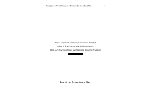 PRAC 6635 Week 2 Assignment 2; Practicum Experience Plan_(PEP)