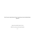 NRNP 6645 Week 5 Discussion; Cognitive Behavioral Therapy; Comparing Group, Family, and Individual Settings -Original Post and Responses