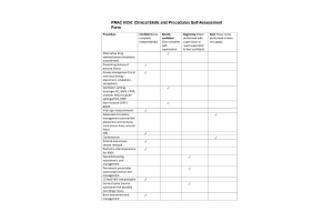 PRAC 6550 Week 1 Assignment 2; Clinical Skills and Procedures Self-Assessment Form