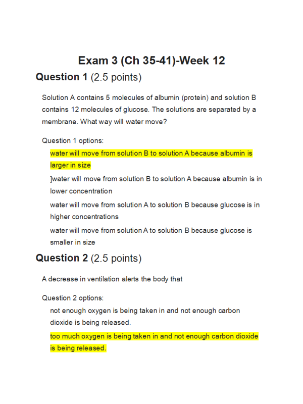 BIOL134 Week 12 Exam 3; Ch 35-41