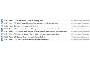 Nr 501 Week 2 Discussion Question 1 And 2 Chamberlain Devry Course Solutions Notes
